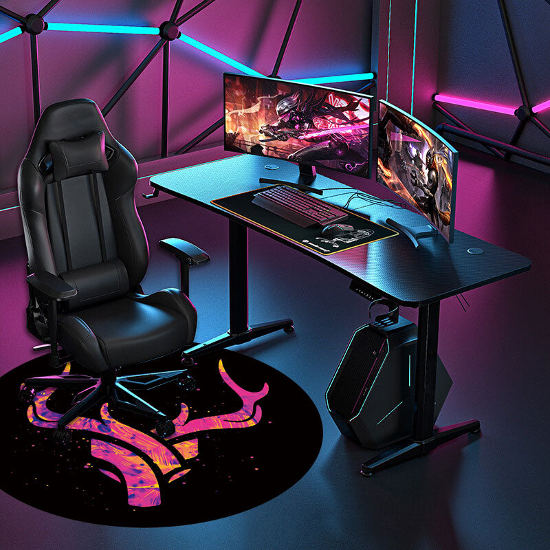 Pink gaming chair online mat