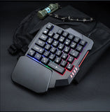 One-Handed Gaming Keyboard with Palm Rest