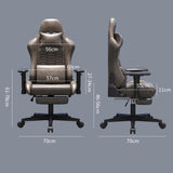 Lifting Adjustable Swivel Brown Gaming Chair for Home