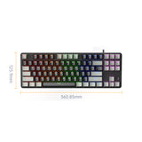 Gray Black LED Backlit Gaming Keyboard