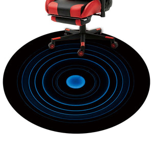 Blue Halo Pattern Gaming Chair Mat