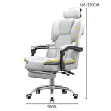 Gray Gaming Chair with Footrest