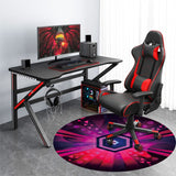 Colorful Shape Pattern Gaming Chair Mat