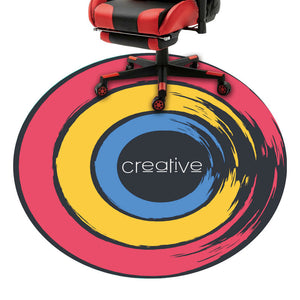 Colorful Pattern Round Gaming Chair Mat